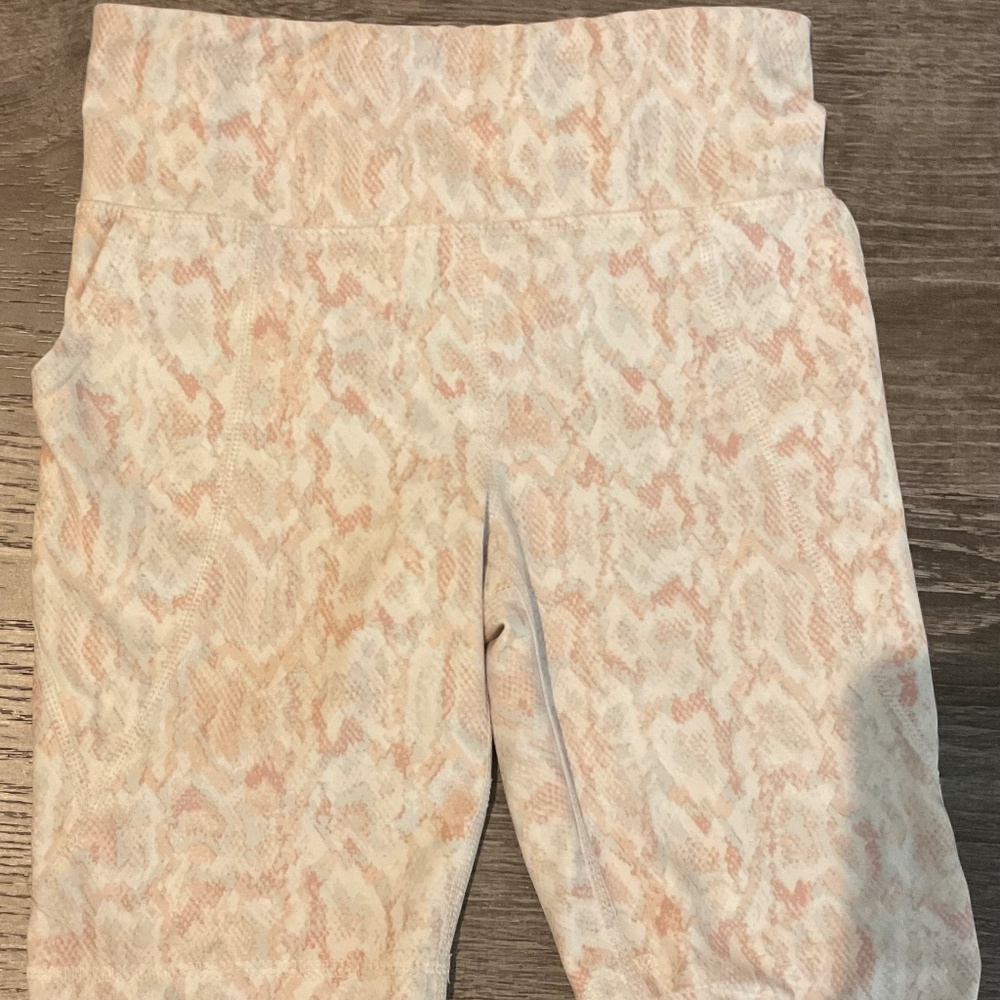 Tan snake pattern shorts